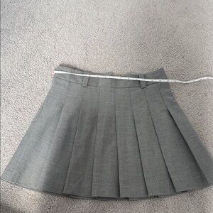 Sunday Best Grey Pleated Mini Skirt